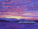 Crimson Sunset in the Sound
