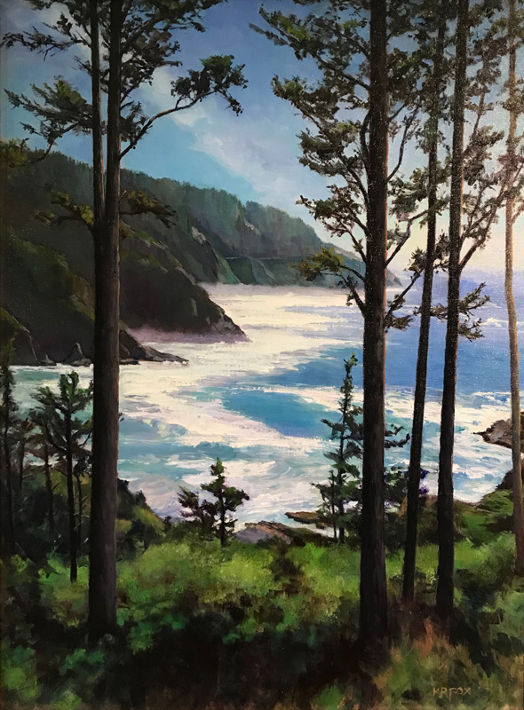 Through the Trees (Above Haceda Head Lighthouse, Oregon)